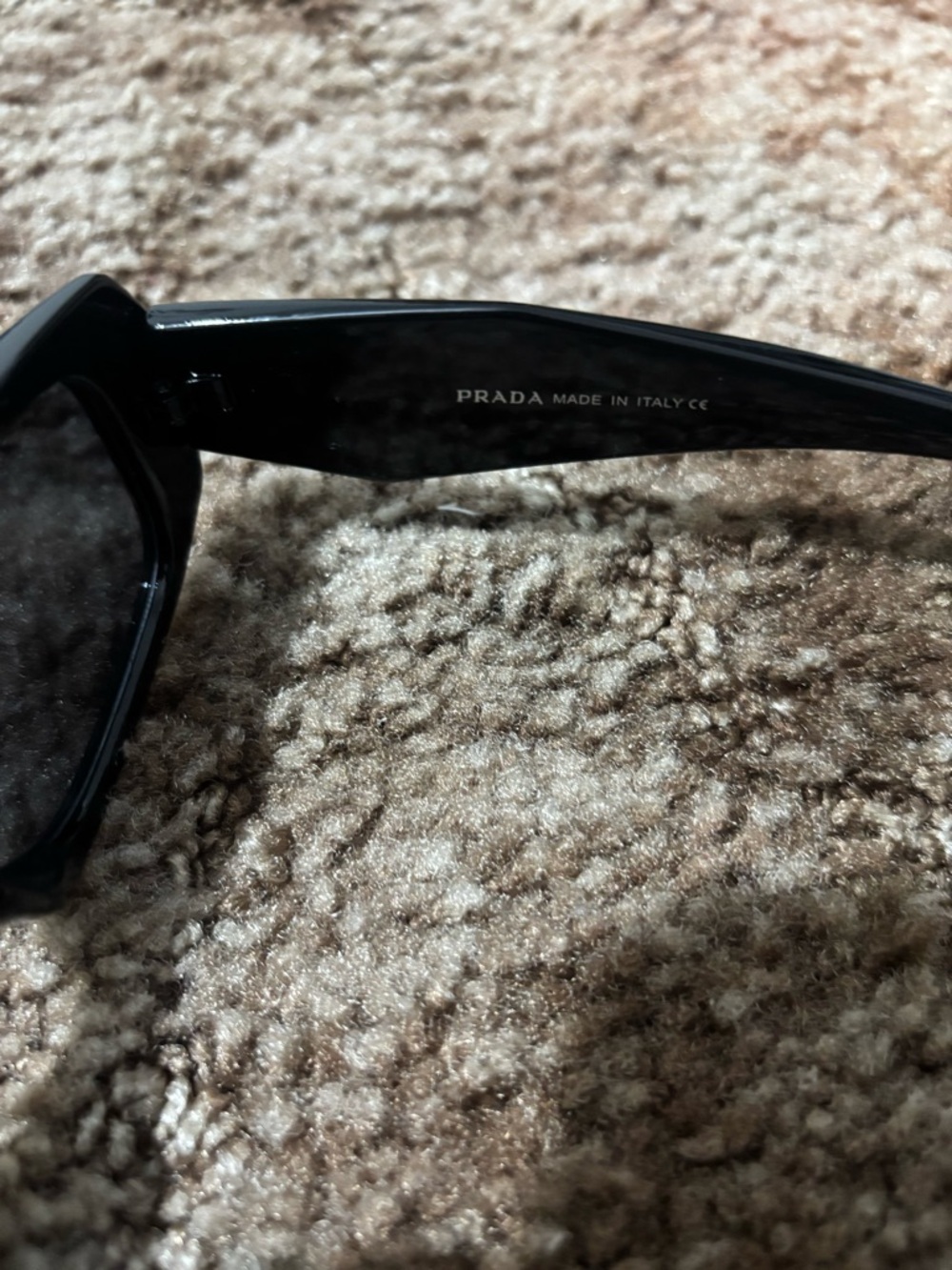 Prada Black Rectangular Sunglasses with Black Case and Box - Picture 2 of 7